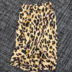 SHEIN Leopard Print Midi Skirt